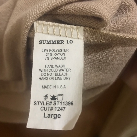 Summer 10 Tan Top Large NEW - Picture 6 of 6